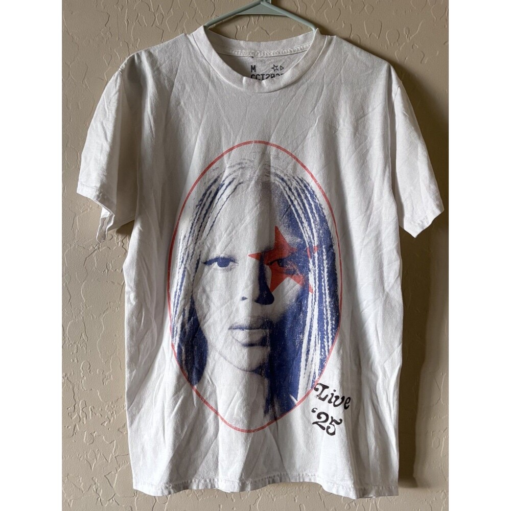 Beyoncé Cowboy Carter Official Tour 2025 Merch White T-Shirt Size Medium